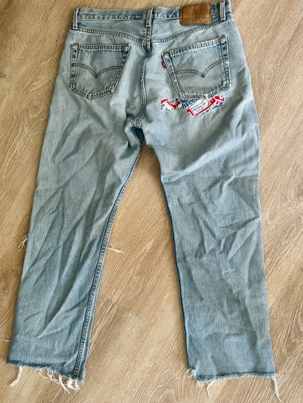 Vintage Levi’s with a custom Budweiser patch